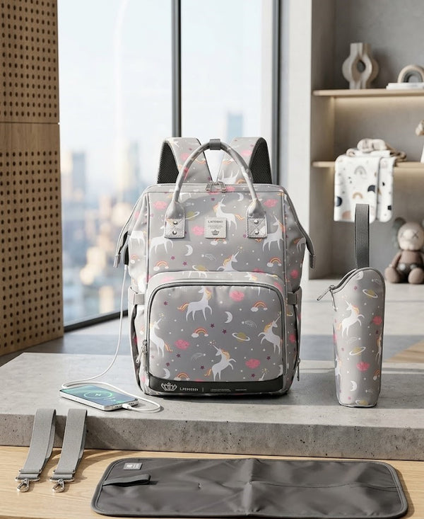 Lequeen Diamond 7TH Edition Soft Waterproof Original mommy bag - الجيل السابع الدايموند من ليكوين