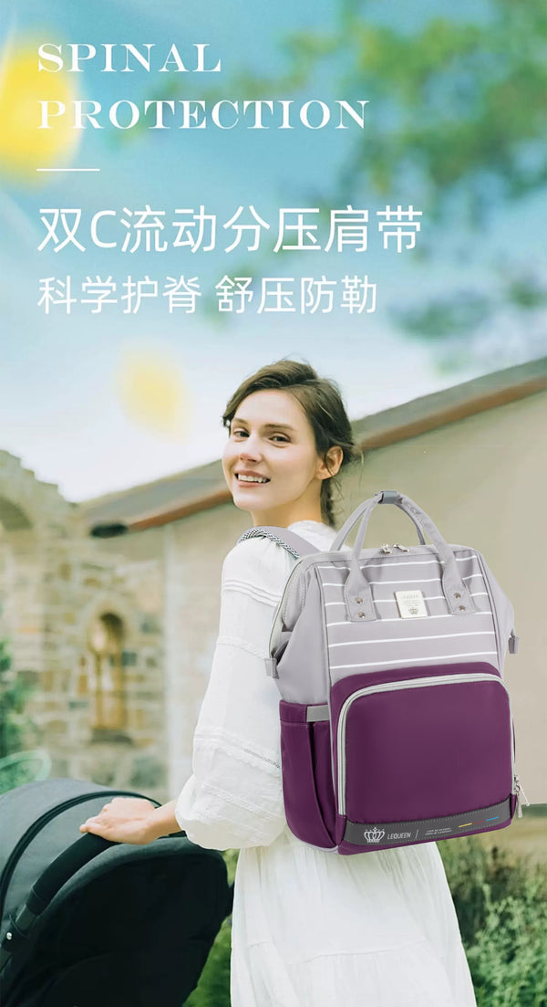 Lequeen Diamond 7TH Edition Waterproof Original mommy bag - الجيل السابع الدايموند من ليكوين