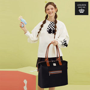 Lequeen Diamond 7TH Edition Waterproof Original mommy bag – الجيل السابع الدايموند شولدر اسود من ليكوين