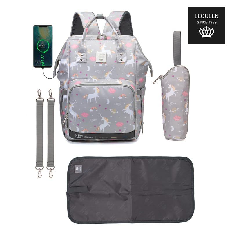 Lequeen Diamond 7TH Edition Soft Waterproof Original mommy bag - الجيل السابع الدايموند من ليكوين