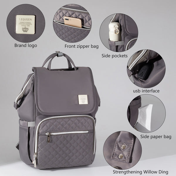 Lequeen Diamond 7TH Edition Waterproof Original mommy bag - الجيل السابع الدايموند من ليكوين