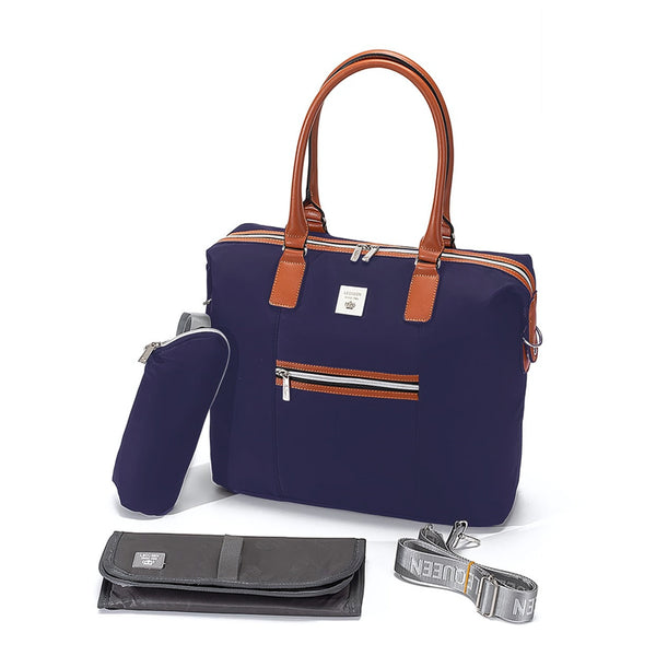 Lequeen Diamond 7TH Edition Waterproof Original mommy bag – الجيل السابع الدايموند شولدر كحلي من ليكوين