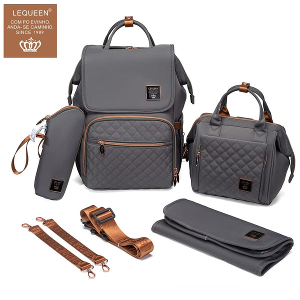 Lequeen 8th Generation New Cover Grey Gold Set مجموعه ليكوين الجيل الثامن جديد بغطاء رصاصي - ذهبي