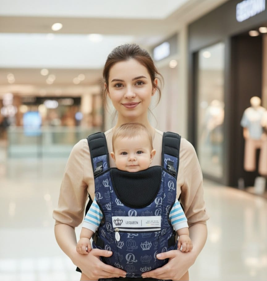 LEQUEEN Baby Carrier Carohat Blue Crown