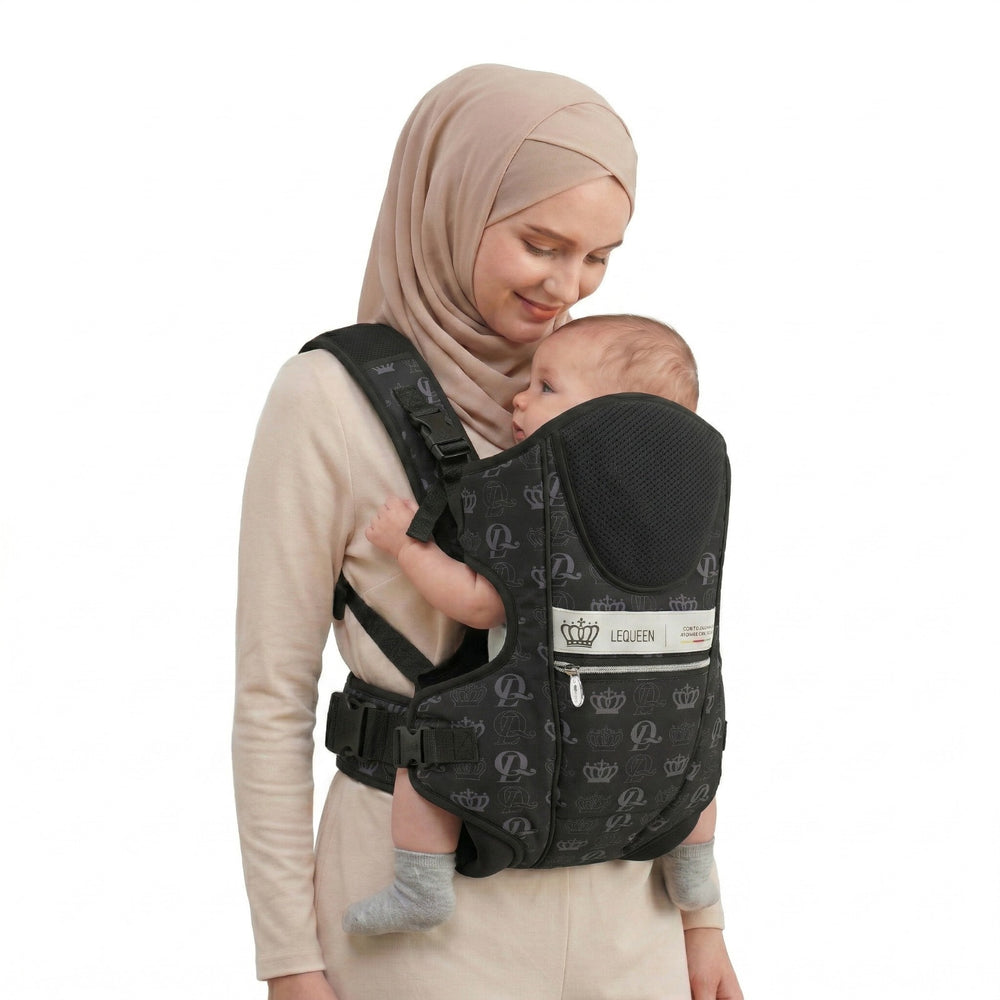 LEQUEEN Baby Carrier Black Crown