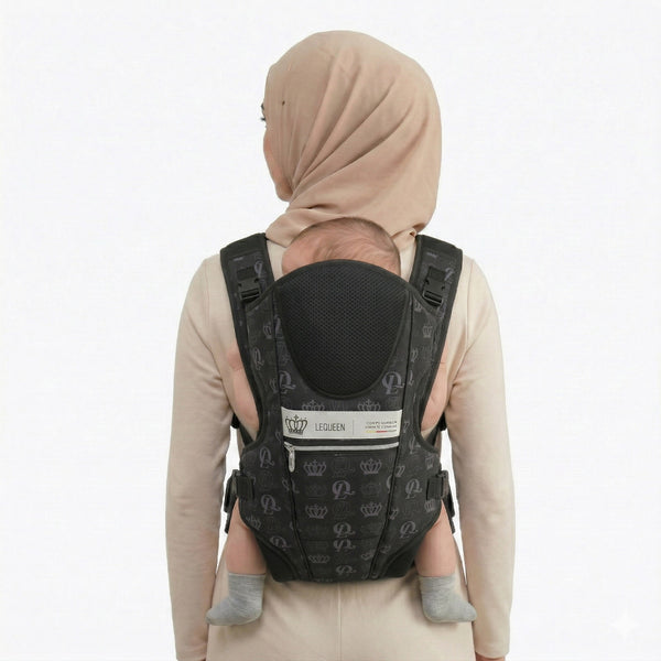 LEQUEEN Baby Carrier Black Crown