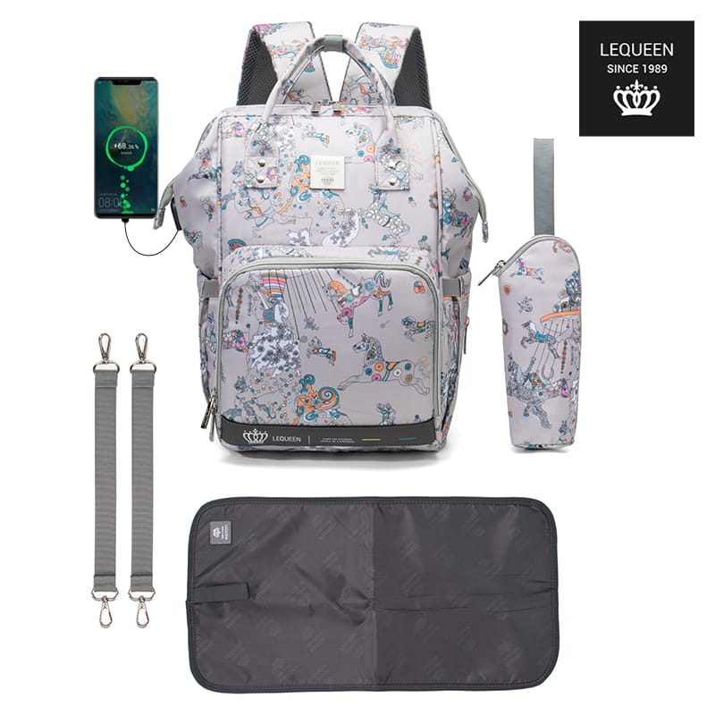 Lequeen Diamond 7TH Edition Soft Waterproof Original mommy bag - الجيل السابع الدايموند من ليكوين