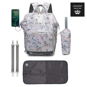 Lequeen Diamond 7TH Edition Soft Waterproof Original mommy bag - الجيل السابع الدايموند من ليكوين