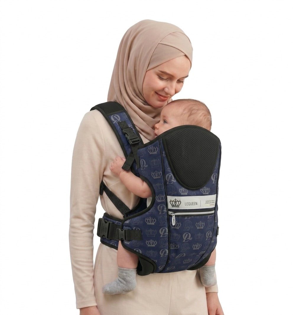 LEQUEEN Baby Carrier Carohat Blue Crown