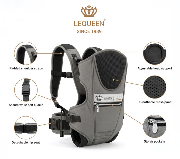 LEQUEEN Baby Carrier Grey